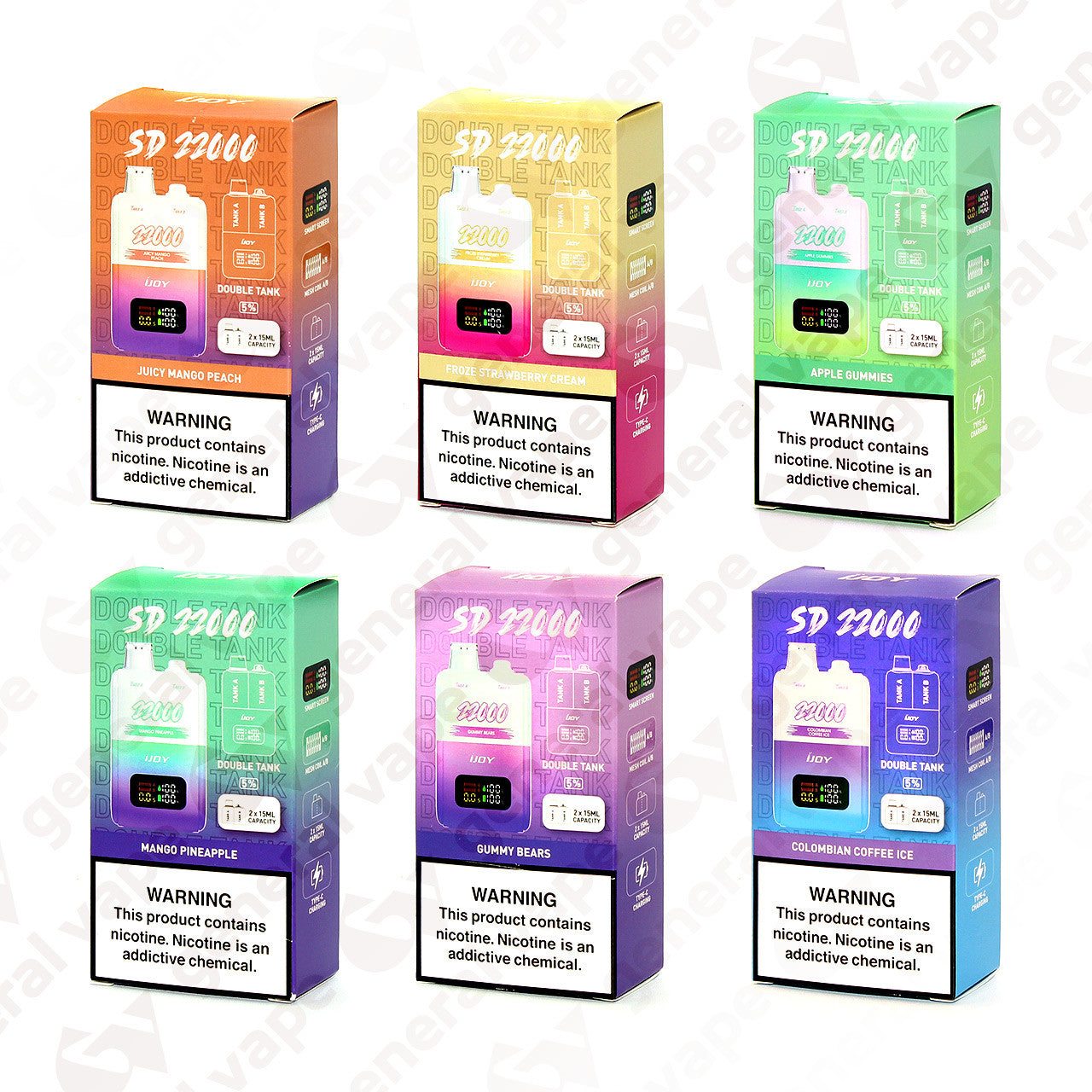 VAPORIZADOR DESECHABLE IJOY DOBLE TANQUE 22K