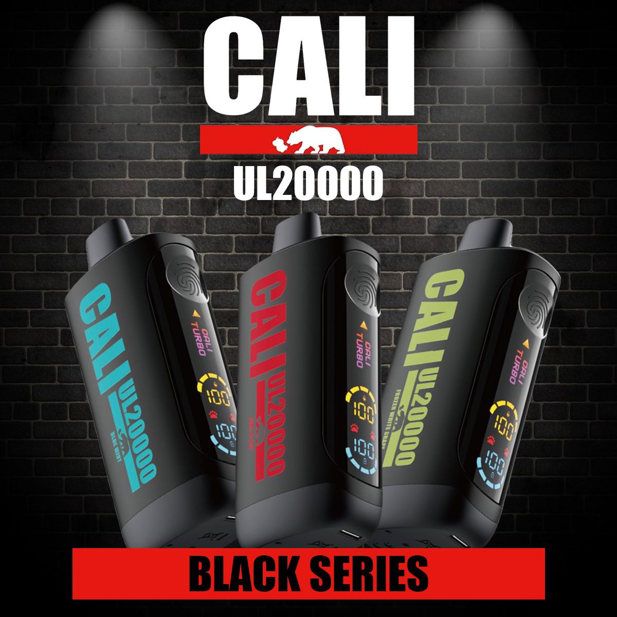 VAPORIZADOR DESECHABLE CALIBARS BLACK SERIES 20K PUFF